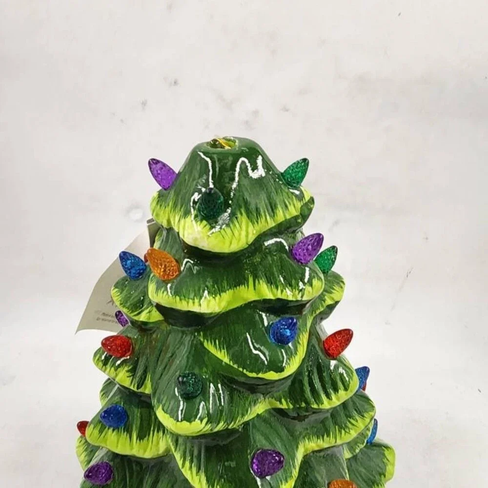 Mr Christmas Nostalgic Christmas Tree Table Decor One Size Green LED Lighting